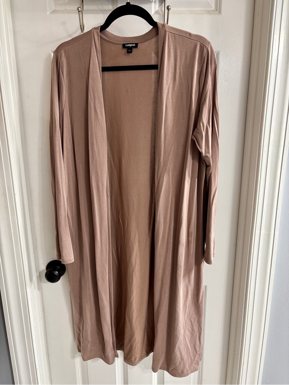 Express Long Open-Front Cardigan - Mauve